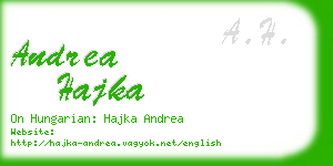andrea hajka business card